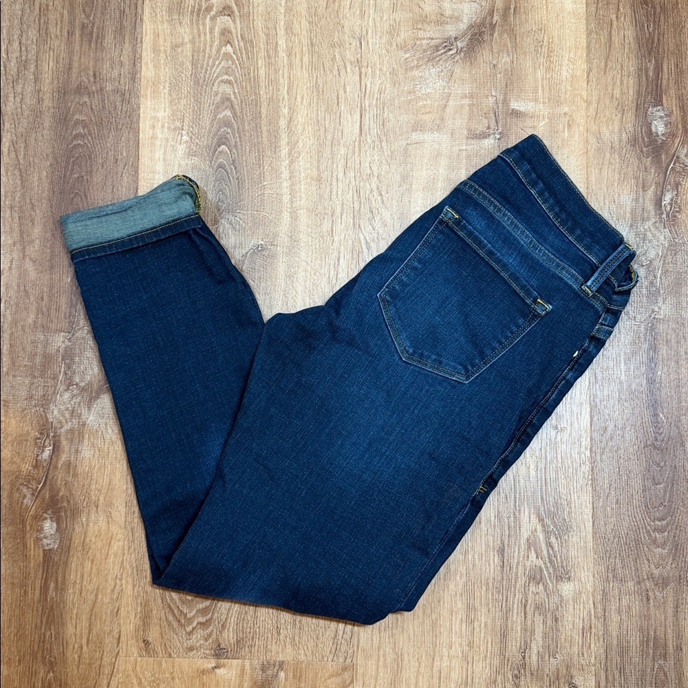 Frame Denim Women's Dark Blue Jeans Le Garçon Boyfriend Jean in color Freeman